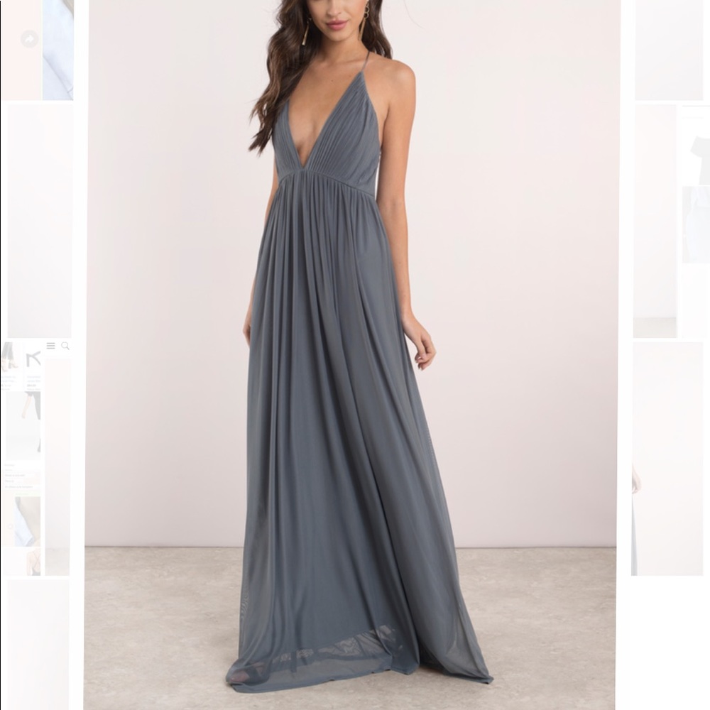 Maxi grey blue dress